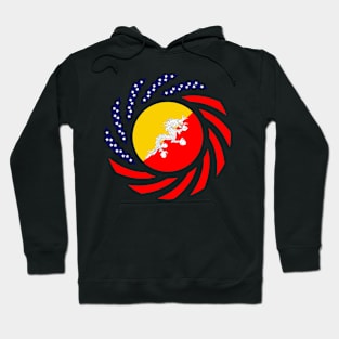 Bhutanese American Multinational Patriot Flag Series Hoodie